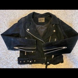 Blank nyc black suede moto jacket size medium